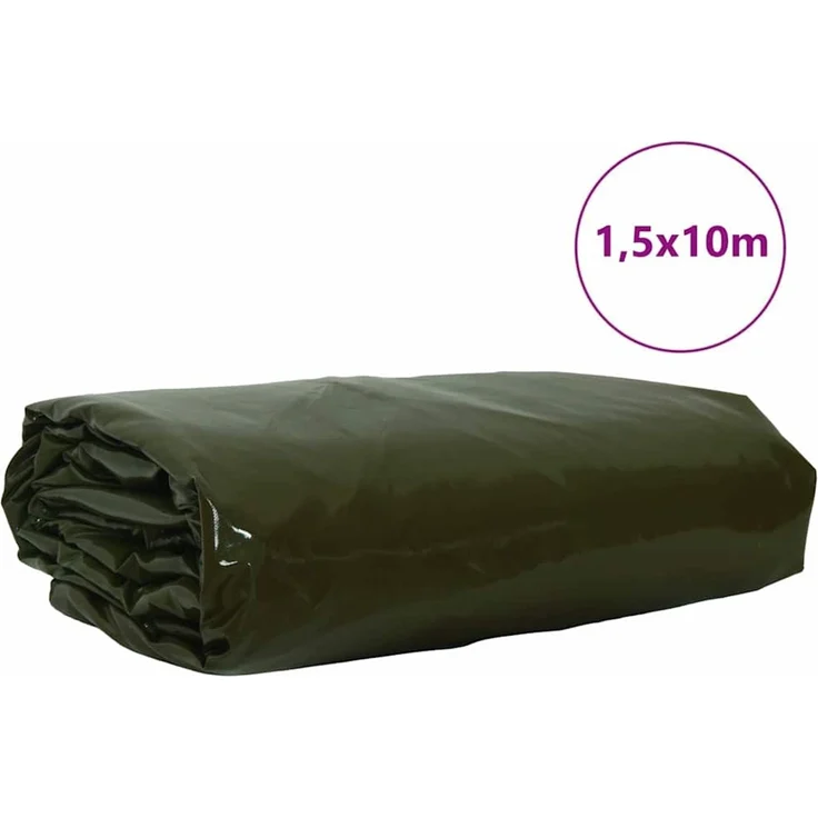 vidaXL Plane 650g / m² Olivgrün 1,5 x 10 m Canvas mit PVC-Beschichtung 42017764 – Bild 2