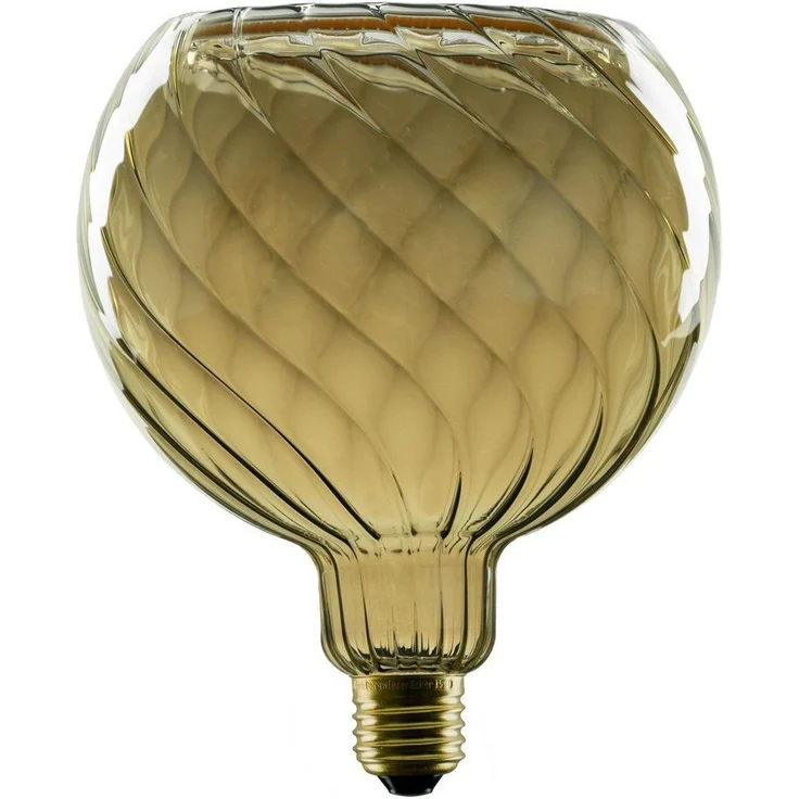 SLV LED Floating Globe 150 twisted, LED-Leuchtmittel, smokey grey, E27, PHASE, 6W, 1900K - LED Lampen Sockel E27 – Bild 5