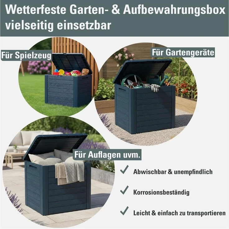 Auflagenbox Woodebox 140 Liter anthrazit – Bild 1