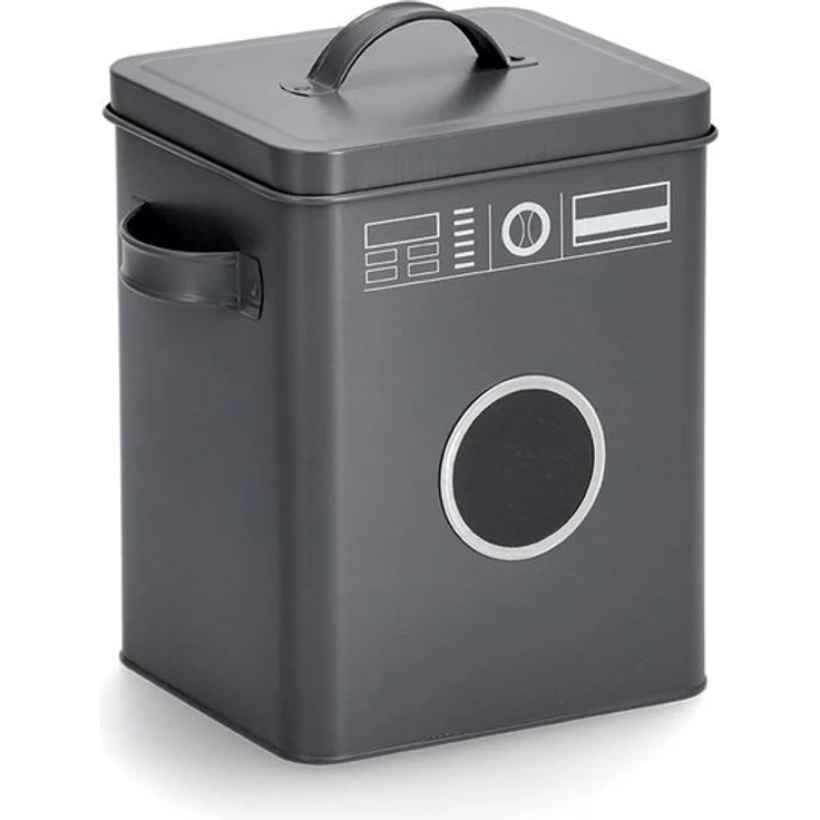 Zeller Present Aufbewahrungskorb Waschpulver-Box, Metall, grau – Bild 4