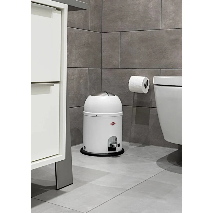 WESCO MINI MASTER Mülleimer WEISS mit 6 Liter Abfallvolumen und Fußtritt / Badeimer / Standabfallbehälter – Bild 9