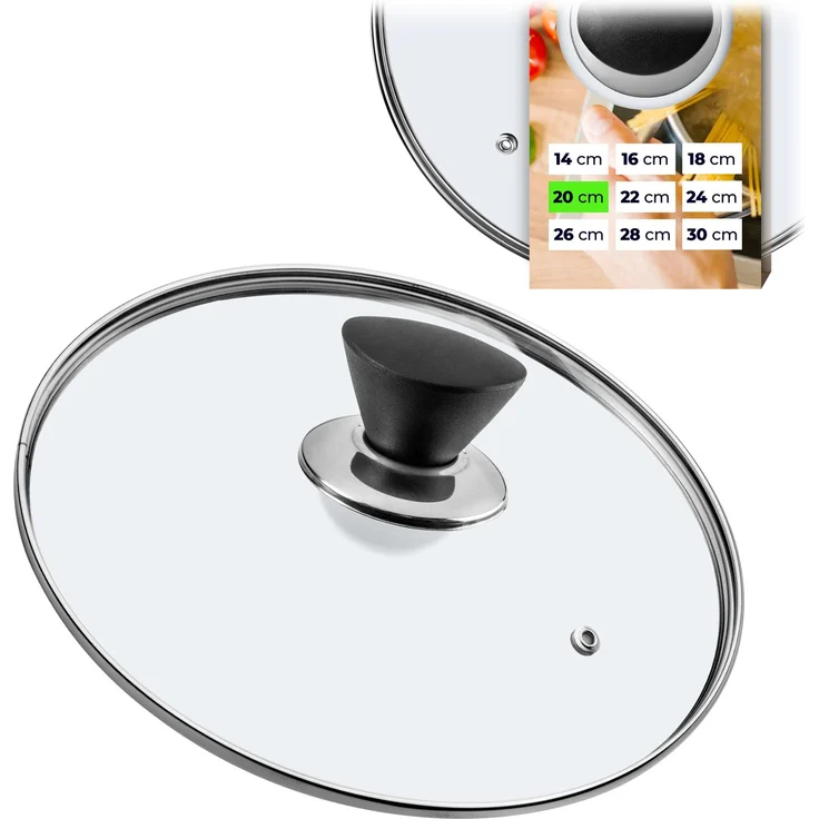KADAX Deckel 20 cm Glasabdeckung für einen Topf – Bild 1