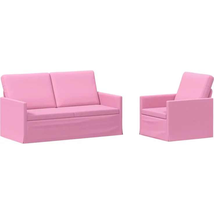 vidaXL Sofa-Set 2 pcs Rosa Stoff 3433159 – Bild 1