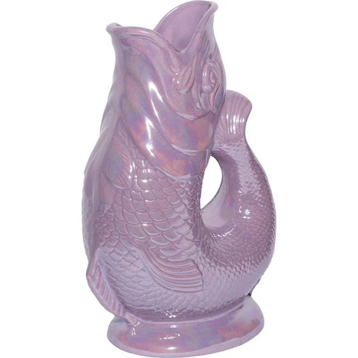 Gluckigluck Wasserkaraffe, (Original Gluggle Jug aus England), mit Gluckergeräusch, handgefertigt, ikonisches Fisch-Design, 1,2 L – Bild 2
