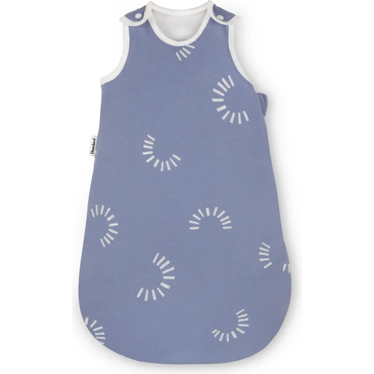 Ehrenkind® Baby Sommerschlafsack Rund | Bio-Baumwolle | Sommer Schlafsack Gr. 50/56 Jeansblau Gemustert | Schlafsack Baby Schlafsack Kinder