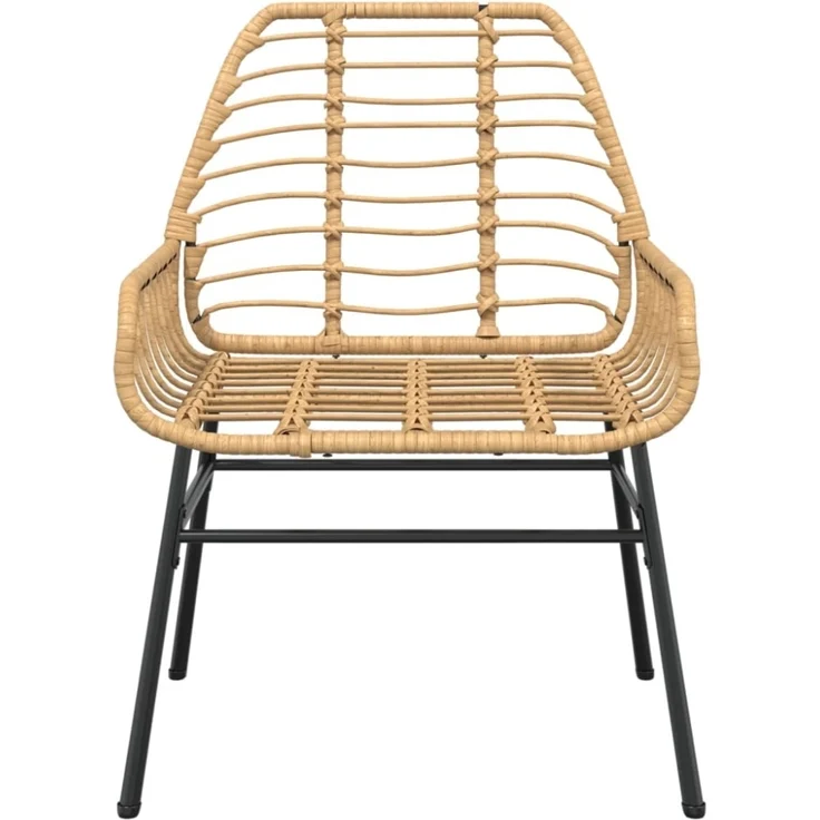 vidaXL Gartenstühle 2 Stk. Braun Poly Rattan 369092 – Bild 10