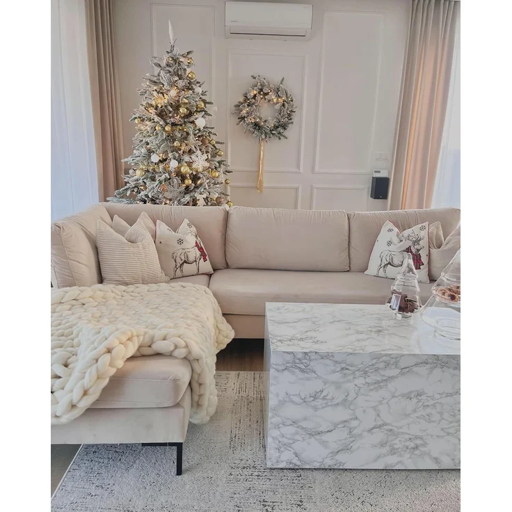 Schneebedeckter Weihnachtskranz LED SUNDO 70 cm Weiß – Bild 9