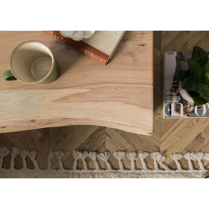 Nachttisch Akazie 45x40x45 natur lackiert PURE ACACIA #310 – Bild 7