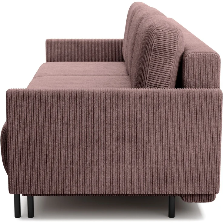 Selsey 'Hamiel' 3-Sitzer Sofa mit Schlaffunktion und Bettkasten, Cord, Lila – Bild 9