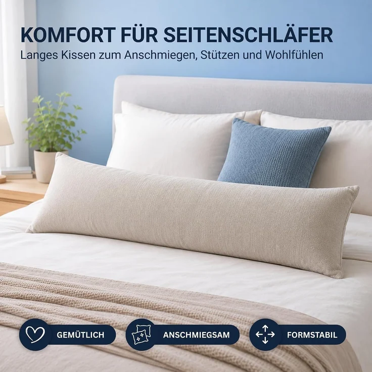 Kissenfüllung - Seitenschläfer 40x140 cm – Bild 2
