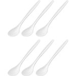 Westmark Eierlöffel, Kunststoff, 14,5 cm, wiederverwendbar, Mehrweg, weiß (6er Pack)