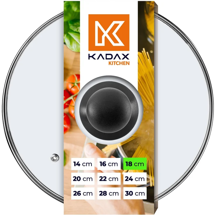 KADAX Hitzebeständiger Glas-Brattopfdeckel 18 cm – Bild 1