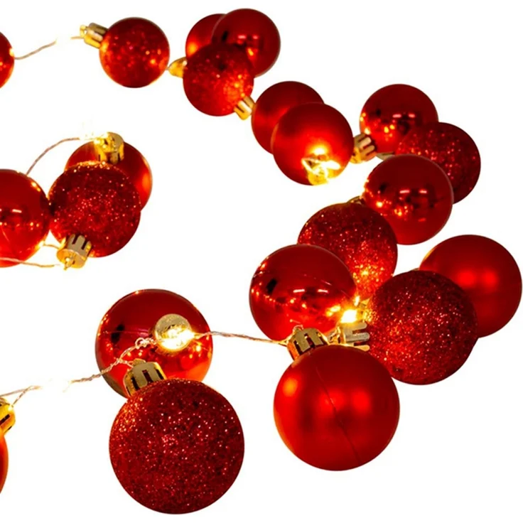 Lichterkette Outdoor Weihnachten 3D Rote Kugeln Weihnachtslichterkette 5274321 – Bild 5