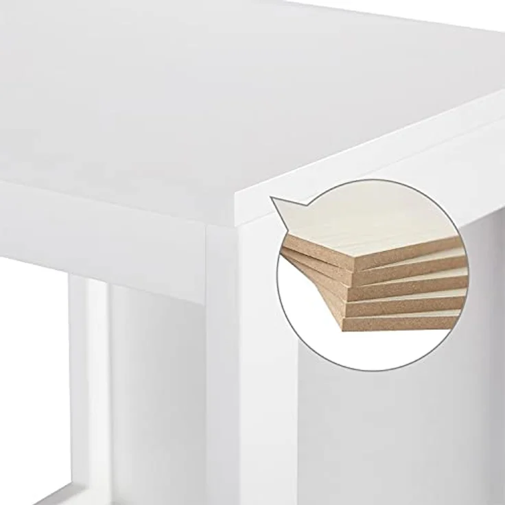 Yaheetech Badschrank, Badkommode, lackiertes Badregal weiß, Badezimmer Schrank mit abnehmbaren Schubladen, Nachtkommode, Eckkommode, 30 x 30 x 89 cm LBH – Bild 10