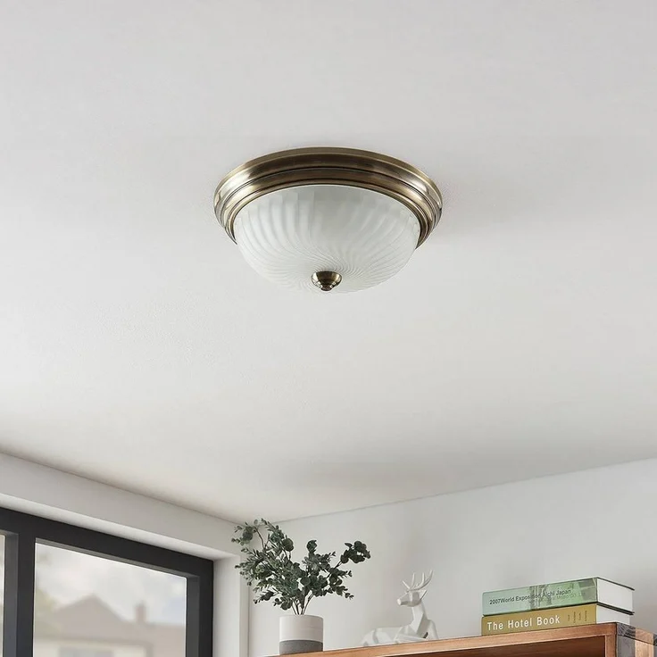 Lindby Deckenleuchten Pakka, Bronze IP20, 2x60 W – Bild 3