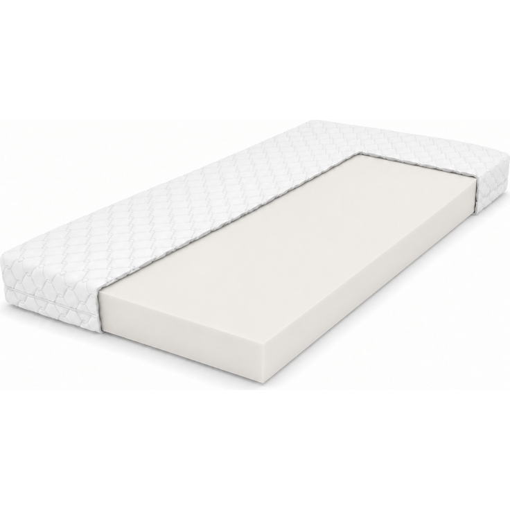Crownmiller Basic One 80x200 cm fest, Komfortschaummatratze, 10 cm hoch, abnehmbarer Bezug, 60 Grad waschbar, Oeko-TEX 100