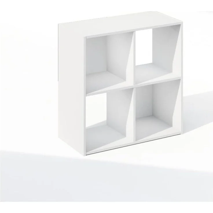 Furinno Pelli Kubischer Aufbewahrungsschrank, Bücherregal, 4 Würfel, Weiß – Bild 1