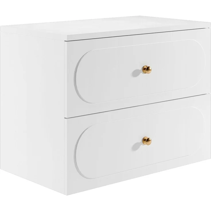 Vente-unique - Badezimmermöbel hängend mit Ablageplatte - Weiß - 80 cm - SATOBAL – Bild 4
