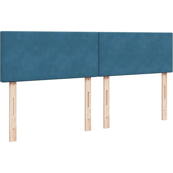 vidaXL Boxspringbett mit Matratze Blau 180x200 cm Samt 3288676 – Bild 9