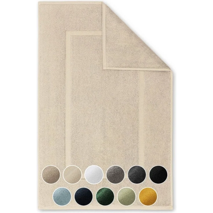 Blumtal Badematte Premium Frottier, schnell trocknend, strapazierfähig, Baumwolle, Rechteckig, 2. St, waschbarer Badvorleger 50x80 cm, saugstark & weich