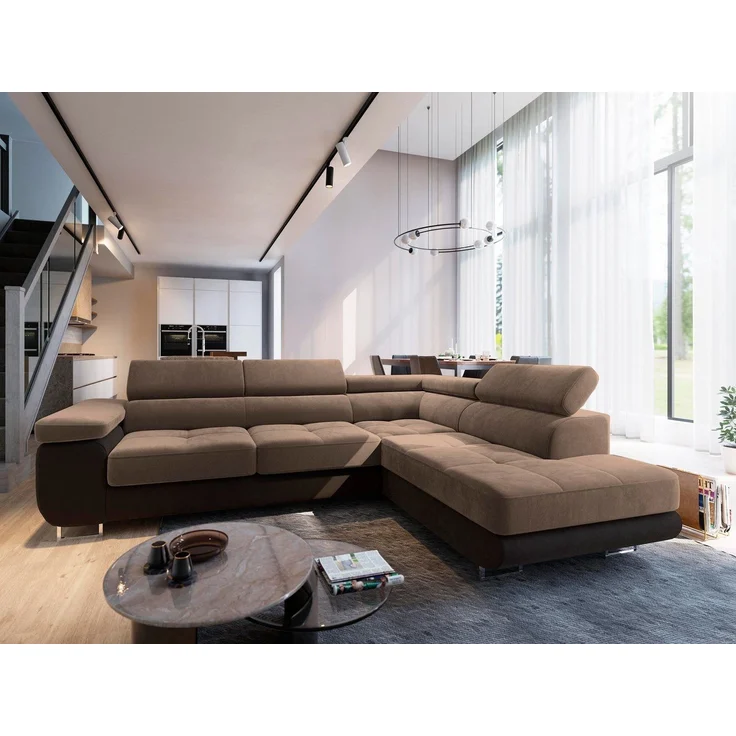 Masseno Ecksofa SELVA mit Schlaffunktion L-Form, Sofa mit Bettkasten – Bild 5