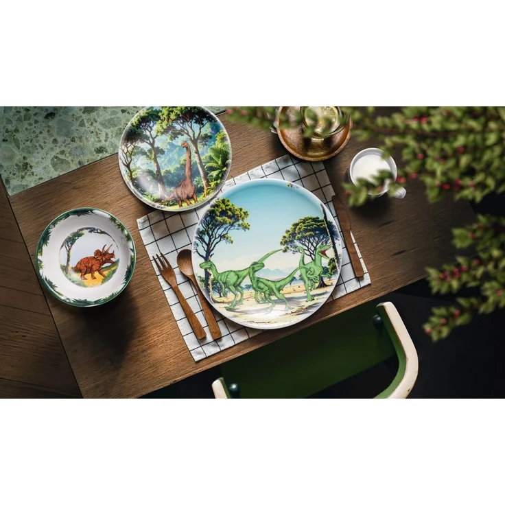 Seltmann Weiden Speiseteller Teller rund 25,5 cm, (1 St), Speiseteller mit Dino - Design – Bild 1