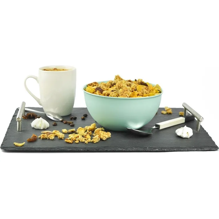 Serviertablett aus Schifer Betttablett Frühstückstablett Tablett Schieferplatte