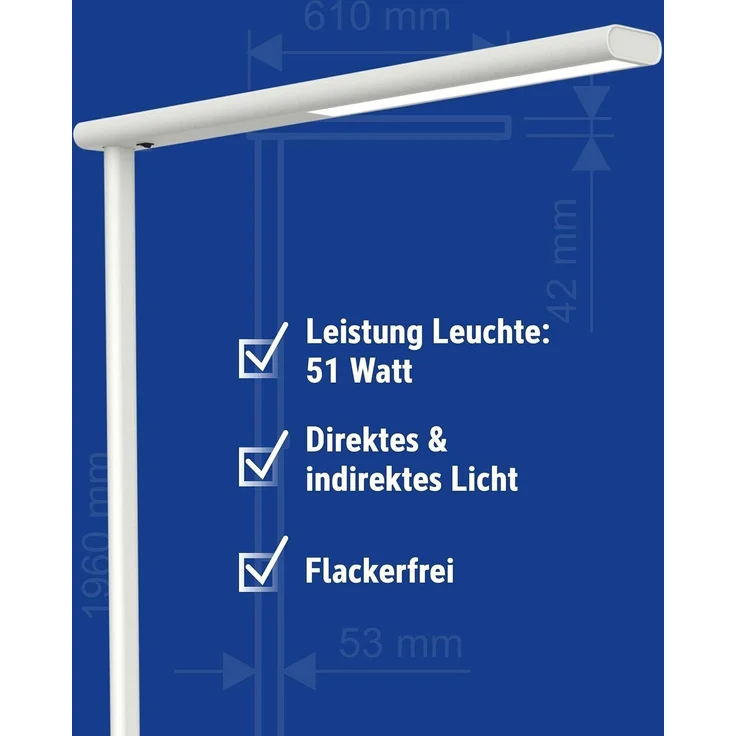 Maul LED-Standleuchte Mauljet Aluminium Stahl weiß – Bild 4