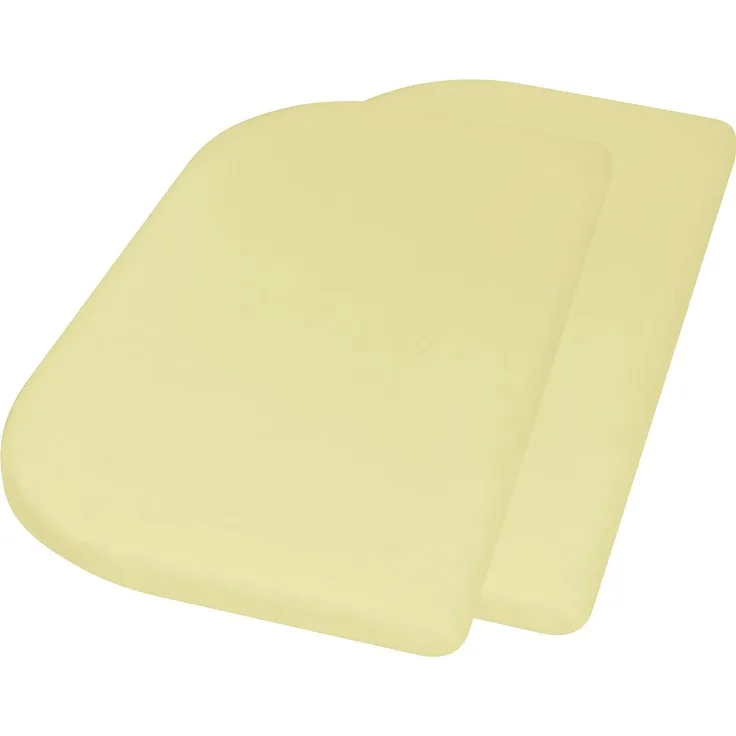 spannbettlaken Junior 81x42 + 10 cm Baumwolle gelb 2 Stück
