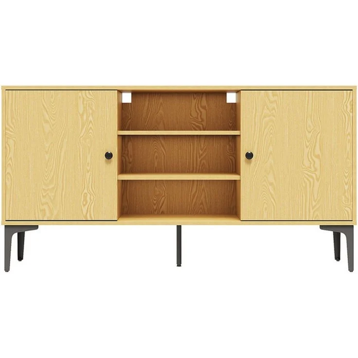 SONNI TV-Schrank TV-Schrank,Eichenfarbener TV-Schrank,135x35x70cm – Bild 1