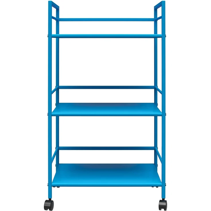 DHP Furniture NG Cache Rollwagen, Blau, Mobiler Servierwagen aus Metall für Grill, Küche oder Bar (BxTxH) 43 x 29 x 77 cm