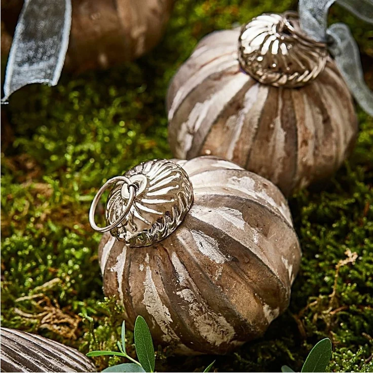 Mirabeau Christbaumschmuck Weihnachtsschmuck 6er Set Miras antiksilber, Weihnachten, Winter, Festtage, stilvolles Interieur, Handgefertigt – Bild 4