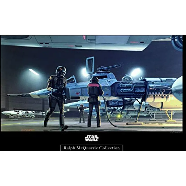 Komar Wandbild Star Wars Classic RMQ Yavin Y-Wing, Kunstdruck aus hochwertigem Fotopapier, 40 x 30 cm, ohne Rahmen
