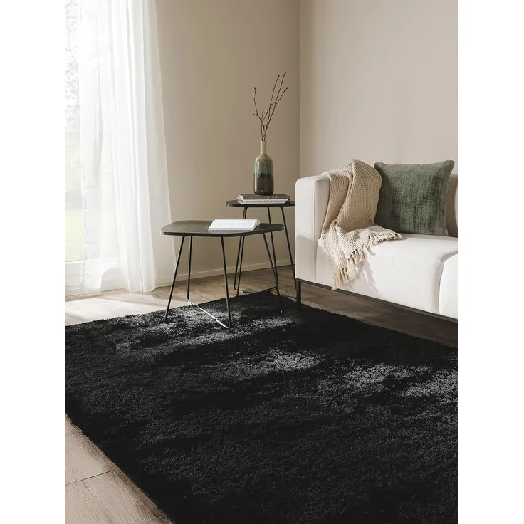 benuta Teppich Whisper, rechteckig, Höhe: 31 mm, Hochflorteppich Wohnzimmer, Schlafzimmer, Esszimmer, Flur, Weich