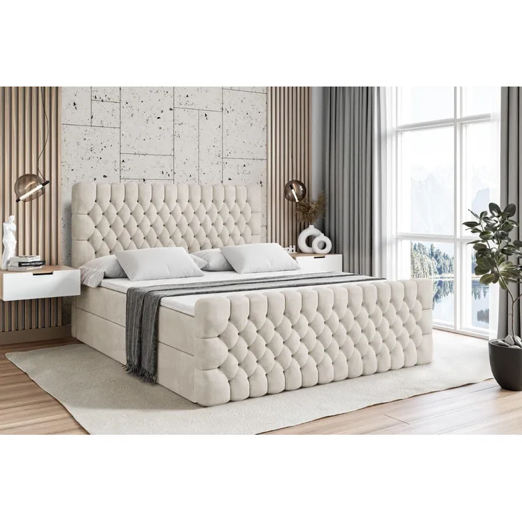 ALTDECOR Boxbett SERENE-Z (Multipocket-Matratze H4. H3 Matratze Bonellfederung. Topper. Kopfteil)