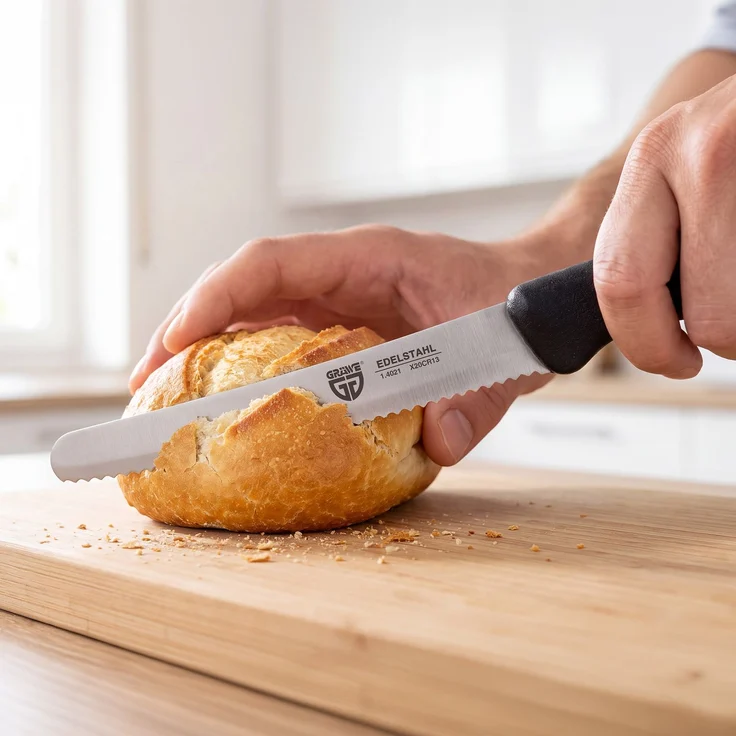Frühstücksmesser / Brötchenmesser, 6 Stück, schwarz – Bild 5