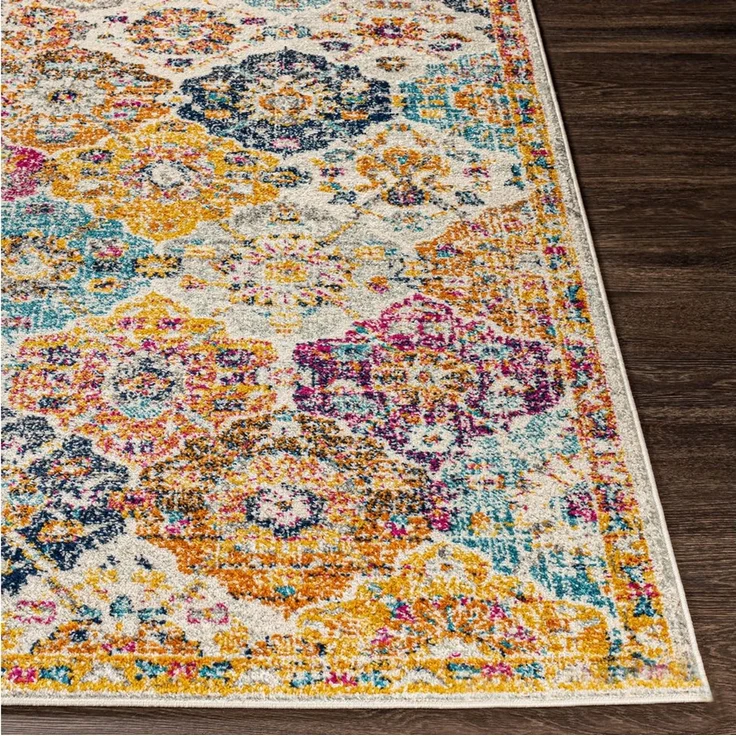 Livabliss Teppich CUZCO, rechteckig, Höhe: 7 mm, Orient-Optik, Vintage Design, Boho Stil, Kurzflor, Wohnzimmer – Bild 4