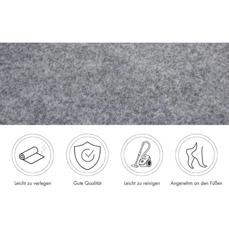 misento Kunstrasen Outdoor Teppich - wetterfester Rasenteppich für Balkon, Terrasse & Garten - leicht zu verlegen - 67x100 cm, Grau – Bild 3