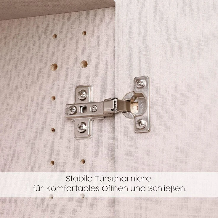rauch Drehtürenschrank Kleiderschrank Schrank Garderobe Wäscheschrank BARI mit Spiegel mit Schubasten mittig, moderner Griff in Graumetallic MADE IN GERMANY – Bild 18