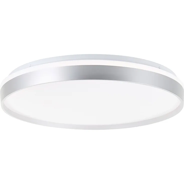 Brilliant LED Deckenleuchte Britt G80761/58 Flur, Küche, Wohnzimmer, Schlafzimmer, Arbeitszimmer Metall/Kunststoff Indoor Decke silber - LED fest integriert