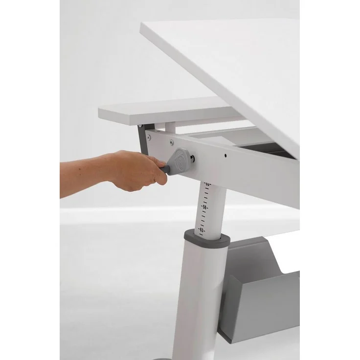 PAIDI Kinderschreibtisch JARO in Weiß, mitwachsend & ergonomisch (B/H/T ca. 120/53-74/75 cm), höhenverstellbarer Schülerschreibtisch, Platte bis 20° neigbar – Bild 4