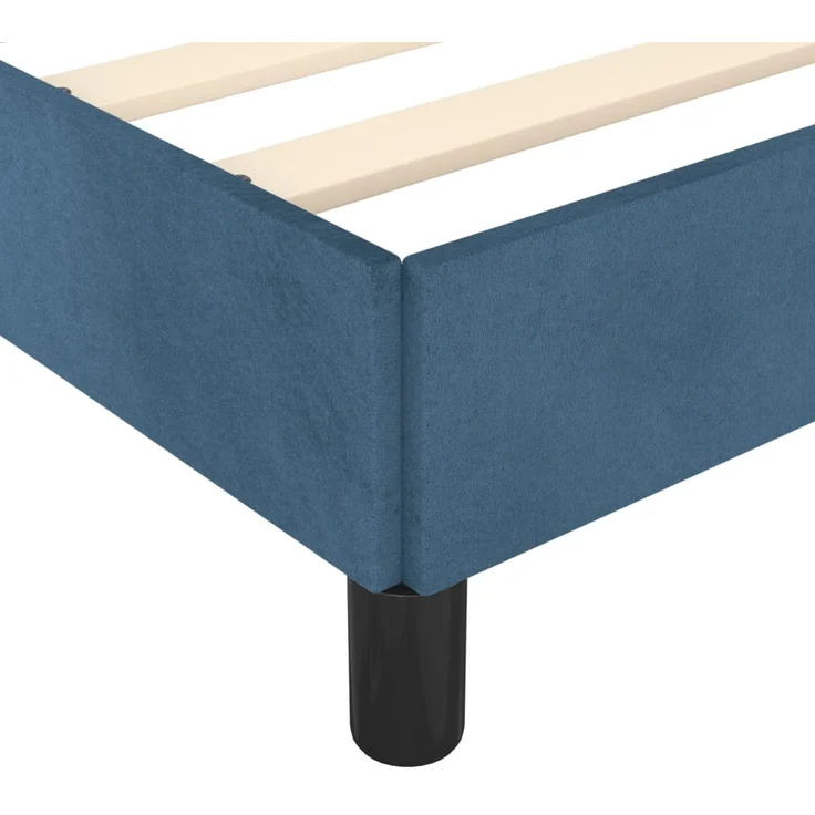 vidaXL Bettgestell ohne Matratze Dunkelblau 120x190 cm Samt 379551 – Bild 6