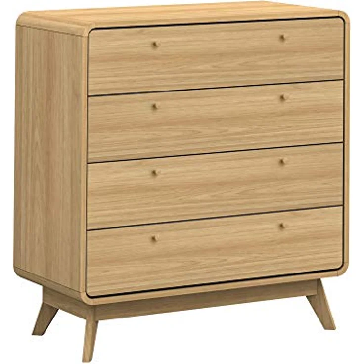 DHP Furniture Cassie Kommode mit 4 Schubladen aus Spanplatte in Eicheoptik (BxTxH) 80x39x88 cm – Bild 1