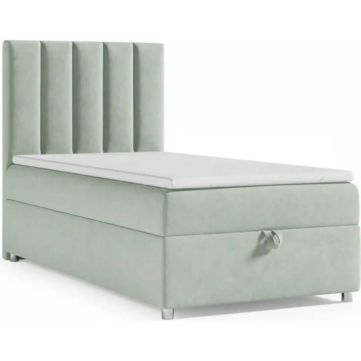 Best for Home Boxspringbett mit Bettkasten Trinity K-10 SINGLE Bonellfederkern inkl. 7 cm Topper (Einzelbett, Polsterbett gepolstertes Kopfteil, Jugendbett, Kinderbett versch. Größen, 70x200 80x200 90x200 100x200 cm), mit oder ohne Topper, Flexible Lie...