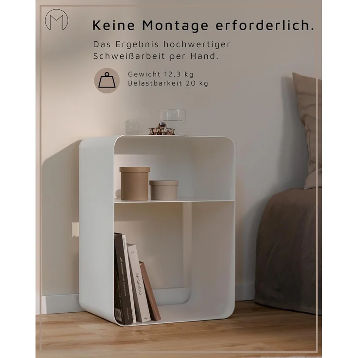 Metallbude Nachttisch Nachtkonsole / Nachtkommode Damio – Bild 5