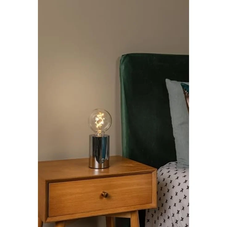 LUCIDE VIVO - wiederaufladbare Tischlampe - Akku/Batterie - Ø 8 cm - LED Dim. - E27-1x1W 2700K - Chrom – Bild 4