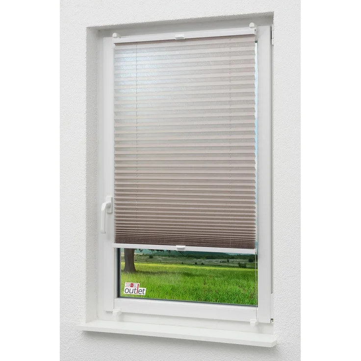 Lysel Outlet - Plissee Select Braungrau - Plissee in der Größe (Bx H) 120cm * 130cm – Bild 4