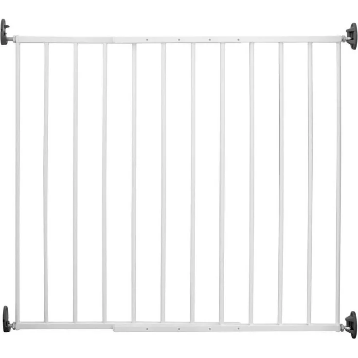 reer 'Basic' Türgitter und Treppengitter, für Türbreiten 68-106 cm, zum Schrauben, Metall, Weiß