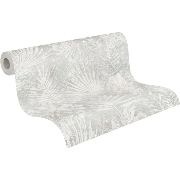 A.S. Création Vliestapete Natural Living Dschungelblätter, leicht strukturiert, gemustert, matt, neutral, (1 St), Dschungel Tapete Vlies Vlies Wand Tapeten Wohnzimmer Schlafzimmer Flur – Bild 4