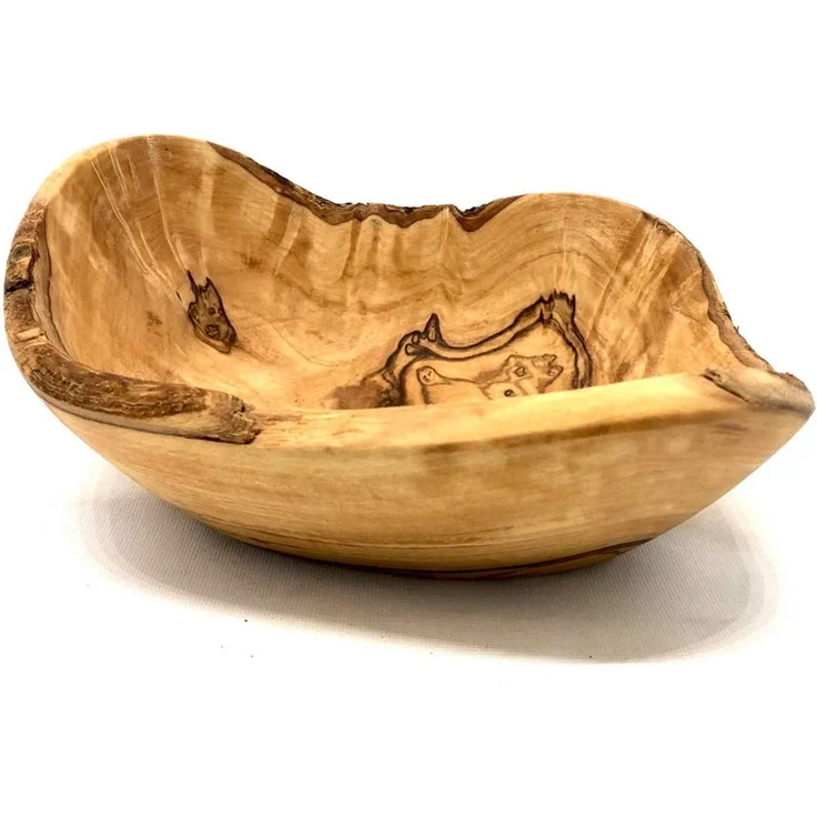 Olivenholz-erleben Snackschale RUSTIKAL klein (L/B/H: 10-11/6/4 cm) aus Olivenholz, Olivenholz, Passend für Brotscheiben oder kleines Gebäck, fein geschliffen – Bild 2